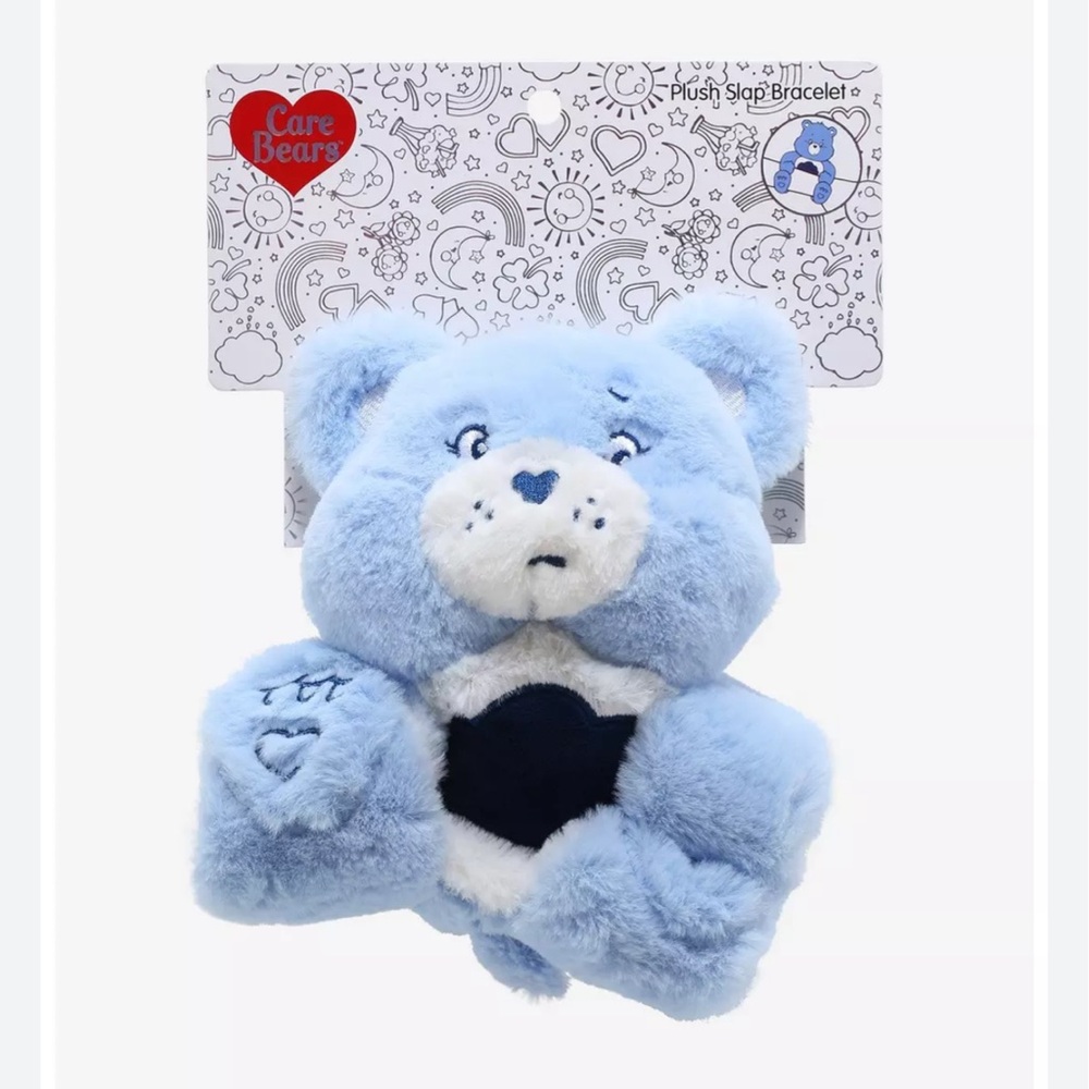 CARE BEAR GRUMPY BEAR PLUSH DOUBLE SLAP BRACELET NEW